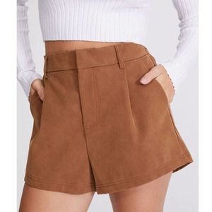 Free People High Waist Brown Shorts